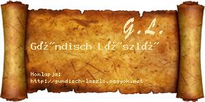 Gündisch László névjegykártya